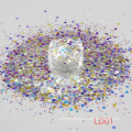 Wholesale mixed  polyester chunky LD series glitter for ornament all festivals Christmas wedding cosmetics crafts stationeries